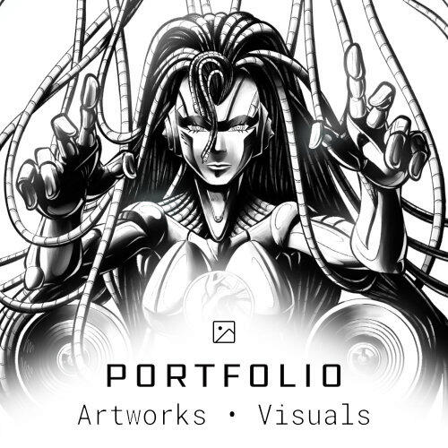 Portfolio tile showing VISIV artworks and visuals